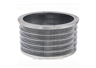 Pulping machine stainless steel wedge wire slotted pressure screen basket