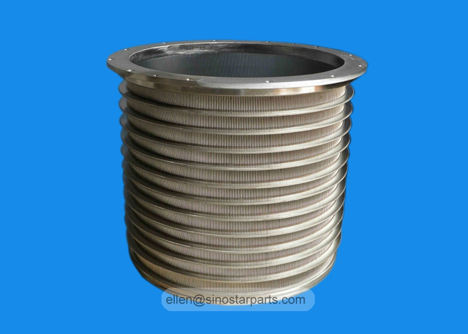 corrugated paper making industry stainless steel wedge wire screen basket