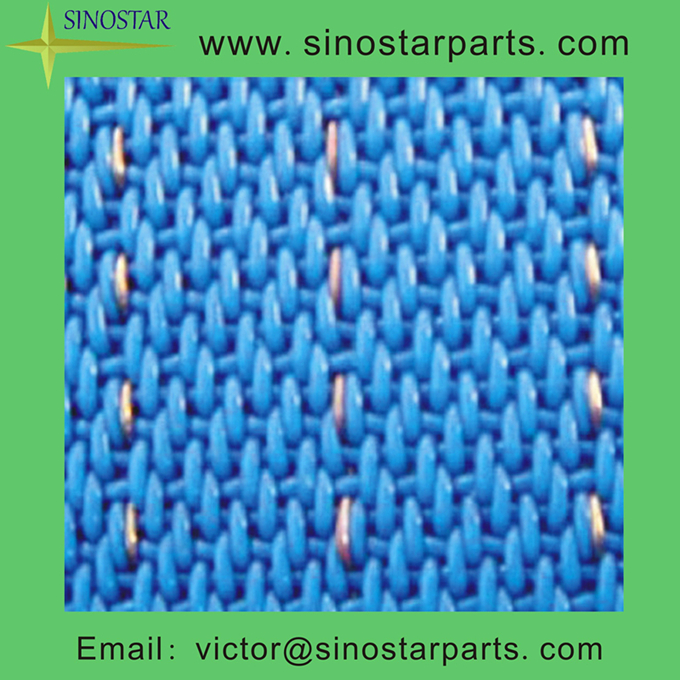 Anti-static twilled woven paper making screen with bronze