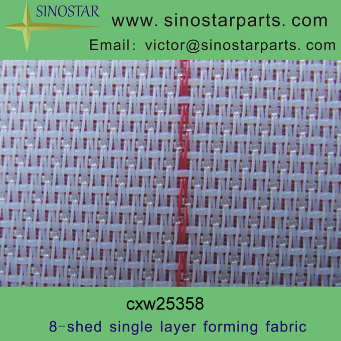 CXW25358,single layer,8-shed,polyester forming fabrics for paper mill