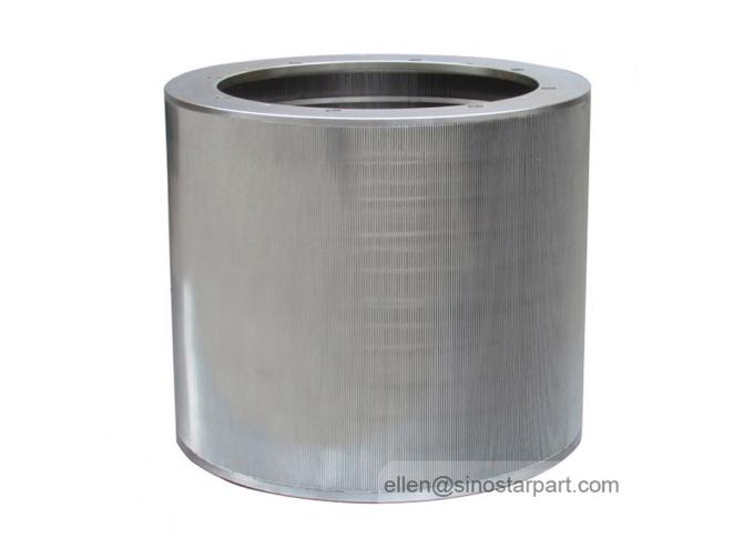 paper pulping equipment inflow stainless steel pressure screen basket