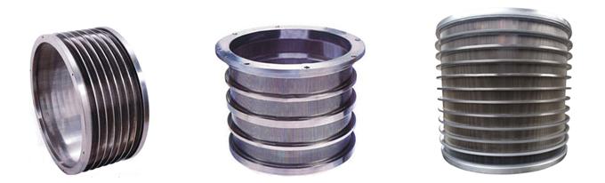 Outflow Interference stripes pressure screen basket for paper and pulp mill