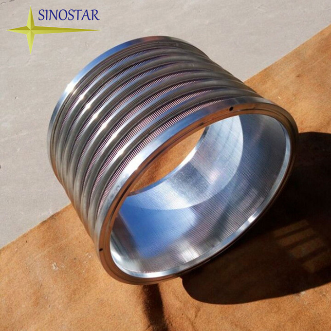 stainless steel wedge wire slotted screen basket for pressure screen