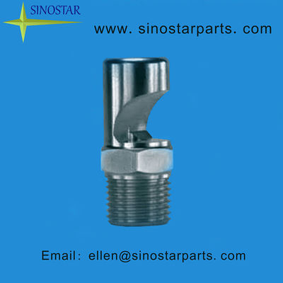 wide angle deflected flat spray nozzles