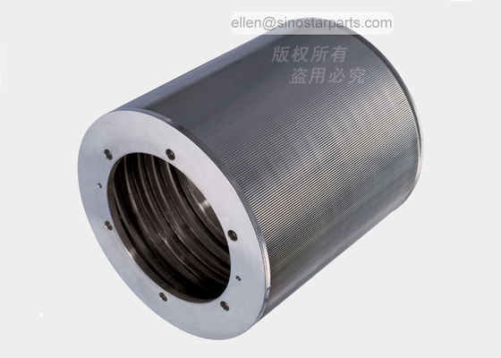 Paper making stainless steel slotted inflow pressure screen basket