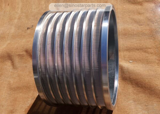 Paper mill wedge wire stainless steel slotted pressure screen basket