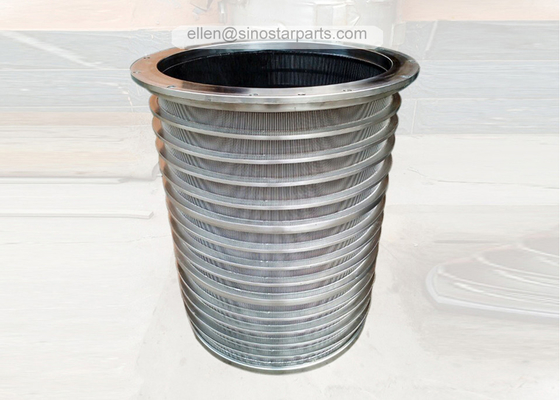 stainless steel ourflow wedge wire slotted pressure screen basket