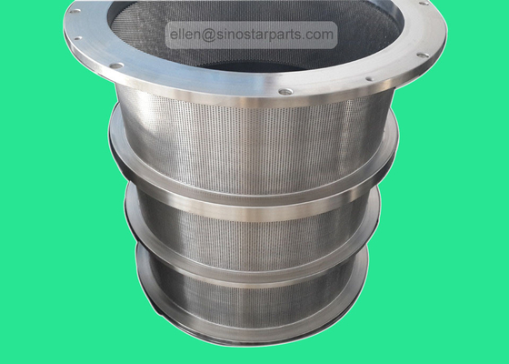 paper pulp industry stainless steel inlfow hole screen basket