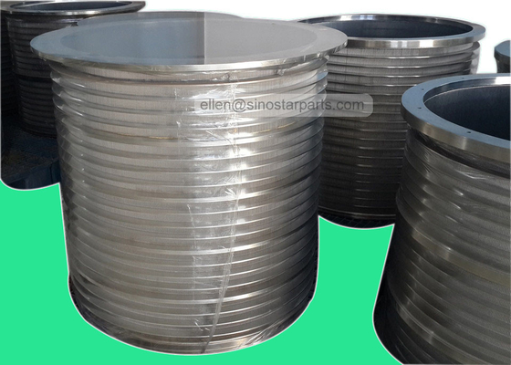 paper machine stainless steel wedge wire slotted outflow pressure screen basket