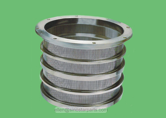 Pulping machine stainless steel wedge wire slotted pressure screen basket