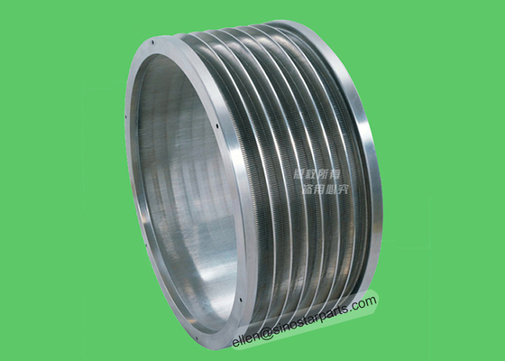 Pulping machine stainless steel wedge wire slotted pressure screen basket