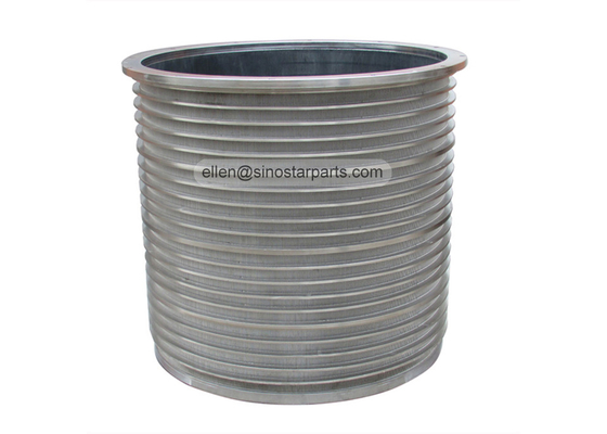 paper mill stainless steel wedge wire bar type slotted pressure screen basket