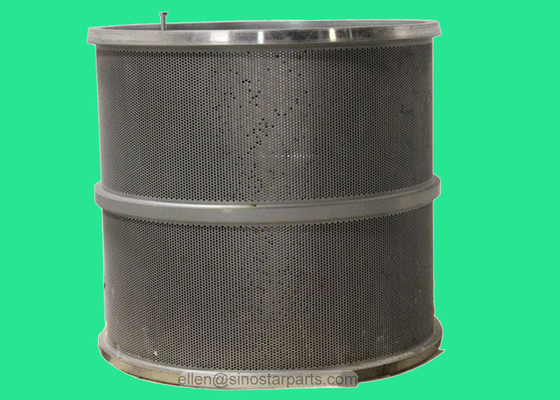 paper mill pressure screen stainless steel perforated hole screen basket