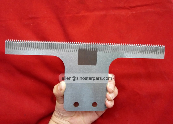 food industry plastic bag film cutting packaging machine serrated blade