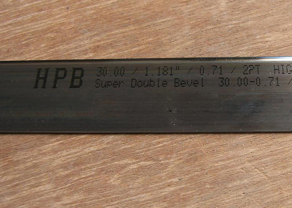 2pt, 23.8X0.71mm, long centre bevel die cutting steel rule for die making