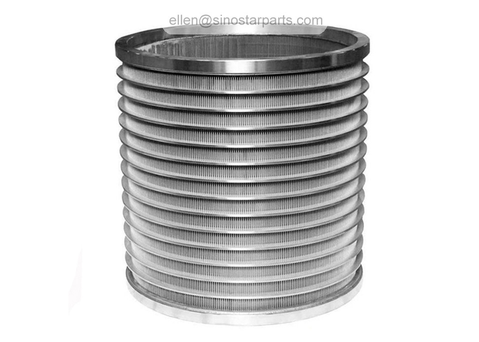 paper pulping stainless steel outflow high pressure screen basket