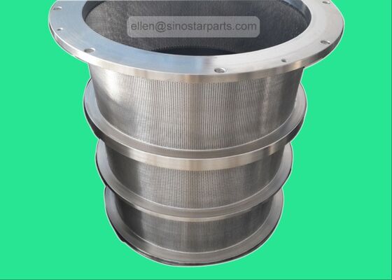 Pulping equipment parts pressure screen baskets with precise construction and grade bar shaping for improved pulp output