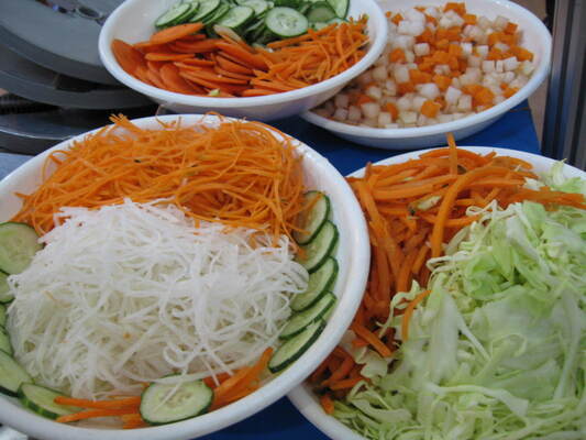 Multifunctional Vegetable Cutter - 5 Blade Disc Set Included, One-Touch Operation, Supports Slicing, Julienning and More