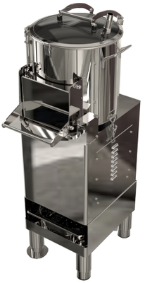 Potato Peeler - Full Stainless Steel Body, Timer Device, Waterproof Structure, for Potato/Onion Peeling & Seafood Shell Washing