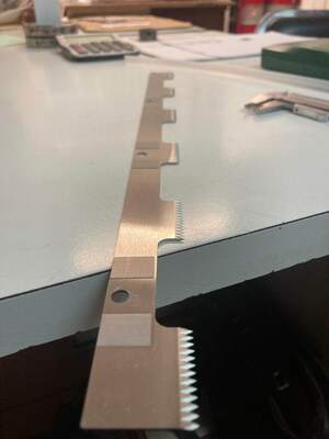 Custom Made Serrated Blade Food Packaging Sealing Blade sharp Durable Serrated Blade for Film Cutting